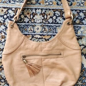 Nude leather GAP bag